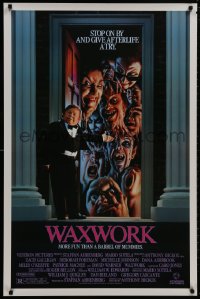 8w961 WAXWORK 1sh 1988 stop on by and give afterlife a try, more fun than a barrel of mummies!
