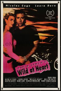 8w968 WILD AT HEART 1sh 1990 David Lynch, Nicolas Cage & Laura Dern, a wild ride!