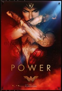 8w985 WONDER WOMAN teaser DS 1sh 2017 sexiest Gal Gadot in title role/Diana Prince, Power!