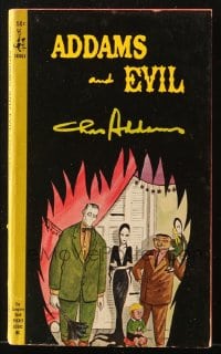 8x289 ADDAMS & EVIL paperback book 1965 great art of The Addams Family by artist Charles Addams!