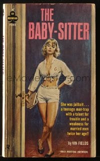8x265 BABY-SITTER paperback book 1964 teen man-trap with a weakness for married men twice her age!