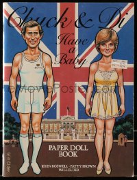 8x241 CHUCK & DI HAVE A HABY softcover book 1982 Prince Charles & Princess Diana paper dolls!