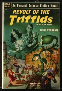 8x301 DAY OF THE TRIFFIDS paperback book 1952 unusual science fiction novel, Revolt of the Triffids!