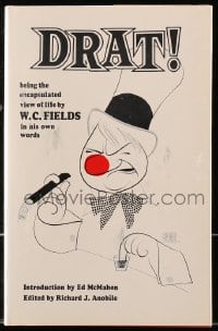 8x173 DRAT hardcover book 1968 W.C. Fields view on life in his own words, Hirschfeld art!