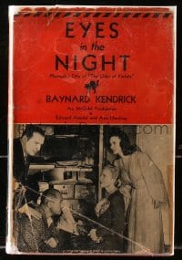 8x095 EYES IN THE NIGHT Grosset & Dunlap movie edition hardcover book 1942 Edward Arnold, Zinnemann