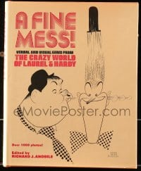 8x179 FINE MESS hardcover book 1975 The Crazy World of Laurel & Hardy, Al Hirschfeld art!