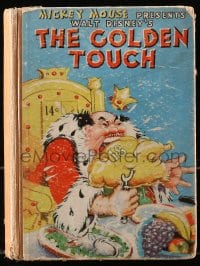 8x182 GOLDEN TOUCH Whitman Publishing hardcover book 1937 Walt Disney illustrated story!