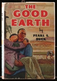 8x101 GOOD EARTH Grosset & Dunlap movie edition hardcover book 1937 Muni, Rainer, Pearl S. Buck!