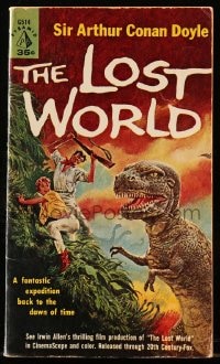 8x320 LOST WORLD paperback book 1960 Sir Arthur Conan Doyle, dinosaurs in the Amazon Jungle!