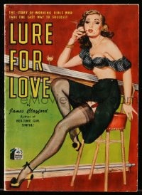 8x321 LURE FOR LOVE paperback book 1949 story of working girls who take the easy way to success!