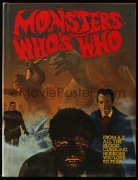 8x208 MONSTERS WHO'S WHO English hardcover book 1974 all blood curdling horrors you love to fear!
