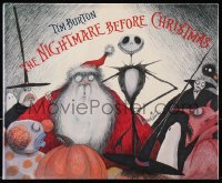 8x210 NIGHTMARE BEFORE CHRISTMAS first edition hardcover book 1993 Tim Burton, Disney