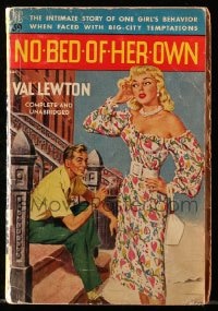 8x322 NO MAN OF HER OWN paperback book 1950 Val Lewton's No Bed of Her Own, great cover art!