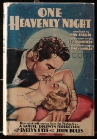 8x122 ONE HEAVENLY NIGHT Grosset & Dunlap movie edition hardcover book 1931 Evelyn Laye, John Boles