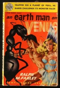 8x325 RADIO MAN paperback book 1950 great cover art of An Earth Man on Venus!