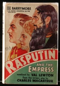8x133 RASPUTIN & THE EMPRESS Grosset & Dunlap movie edition hardcover book 1932 three Barrymores!