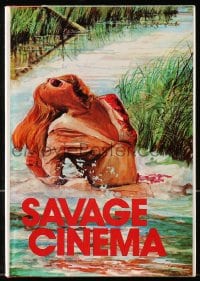 8x223 SAVAGE CINEMA hardcover book 1975 many color images and info about violence in movies!