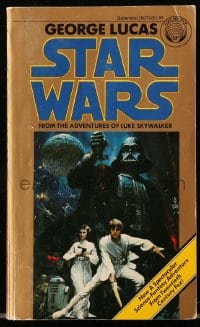 8x328 STAR WARS paperback book 1977 From The Adventures of Luke Skywalker, 16 pages of color photos!