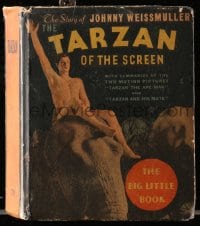 8x232 STORY OF JOHNNY WEISSMULLER THE TARZAN OF THE SCREEN Big Little Book hardcover book 1934