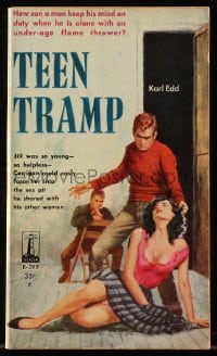 8x285 TEEN TRAMP paperback book 1961 he forced her into the sex pit he shared with his other women!