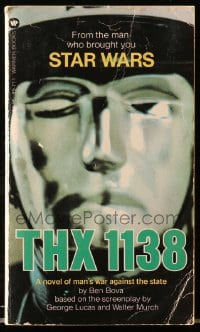 8x330 THX 1138 paperback book 1978 George Lucas' novel of man's war against the state!