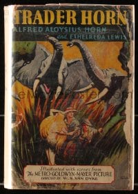 8x153 TRADER HORN Grosset & Dunlap movie edition hardcover book 1931 Edwina Booth, Fancher art!