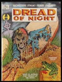 8x351 DREAD OF NIGHT #1 comic book 1991 L.B. Cole zombie art, monsters stalk, fears emerge!
