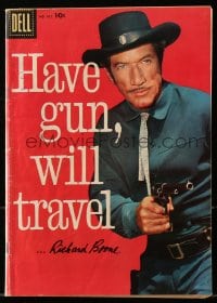 8x365 HAVE GUN WILL TRAVEL #1 comic book 1958 great cover portrait of Richard Boone as Paladin!