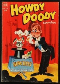 8x438 HOWDY DOODY SHOW #16 comic book 1952 cover art of him as a magician pulling rabbit from hat!