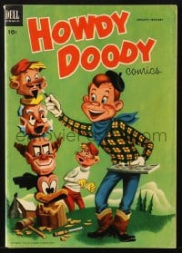 8x441 HOWDY DOODY SHOW #20 comic book 1953 he's painting a wacky totem pole he carved!
