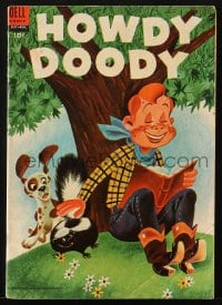 8x445 HOWDY DOODY SHOW #29 comic book 1954 great cover art of him petting a skunk instead of dog!