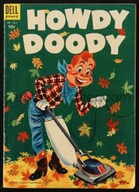 8x446 HOWDY DOODY SHOW #30 comic book 1954 great cover art of him vaccuuming leaves!