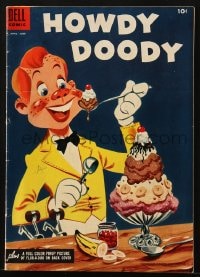 8x447 HOWDY DOODY SHOW #33 comic book 1955 he's eating a massive ice cream sundae!