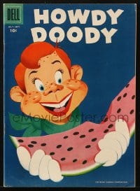 8x449 HOWDY DOODY SHOW #38 comic book 1956 great cover art of him eating a big slice of watermelon!