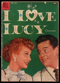 8x355 I LOVE LUCY #19 comic book 1958 great cover portrait of Lucille Ball and Desi Arnaz!
