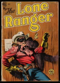 8x376 LONE RANGER #13 comic book 1949 great cover art of him narrowly dodging arrow to the face!