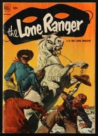 8x386 LONE RANGER #53 comic book 1952 painted cover art of him riding Silver with his gun drawn!