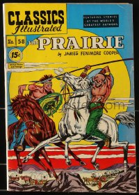 8x371 PRAIRIE comic book April 1949 James Fenimore Cooper story in Classics Illustrated!