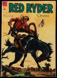 8x399 RED RYDER #120 comic book 1953 great cover art of him taming a wild horse!