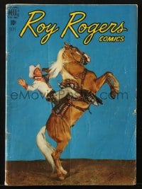 8x410 ROY ROGERS #21 comic book September 1949 cover portrait of him on his rearing horse, Trigger!