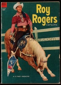 8x417 ROY ROGERS #71 comic book 1953 great cover portrait of him sitting on Trigger's back!