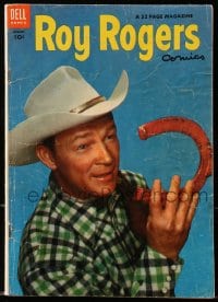 8x420 ROY ROGERS #80 comic book 1954 great cover portrait of him about to toss a horseshoe!