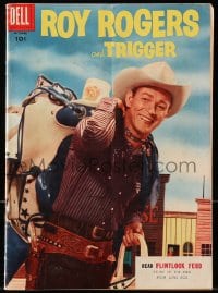8x424 ROY ROGERS #94 comic book 1955 great cover portrait of him carrying saddle over his shoulder!