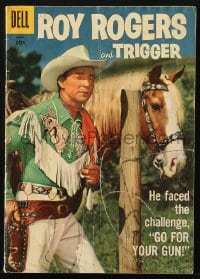 8x407 ROY ROGERS #112 comic book 1957 with Trigger he faced the challenge, GO FOR YOUR GUN!