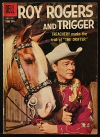8x409 ROY ROGERS #128 comic book 1958 with Trigger, Treachery marks the trail of The Drifter!