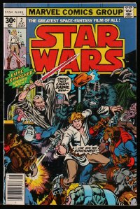 8x337 STAR WARS vol 1 no 2 comic book August 1977 Luke Skywalker Strikes Back, cool art!