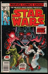 8x339 STAR WARS vol 1 no 4 comic book October 1977 at last, The Battle with Darth Vader to the Death!