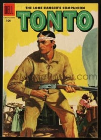 8x431 TONTO #20 comic book 1955 great cover image of The Lone Ranger's Companion with rifle!