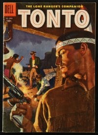 8x433 TONTO #22 comic book 1956 great cover image of The Lone Ranger's Companion eavesdropping!