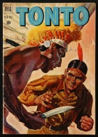 8x430 TONTO #2 comic book 1951 great cover art of The Lone Ranger's Companion fighting!